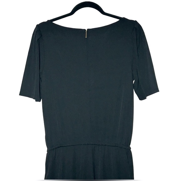 Lauren Ralph Lauren Black Soft Short Sleeve Jumpsuit, Elastic Waist & Pockets, M - Picture 7 of 16